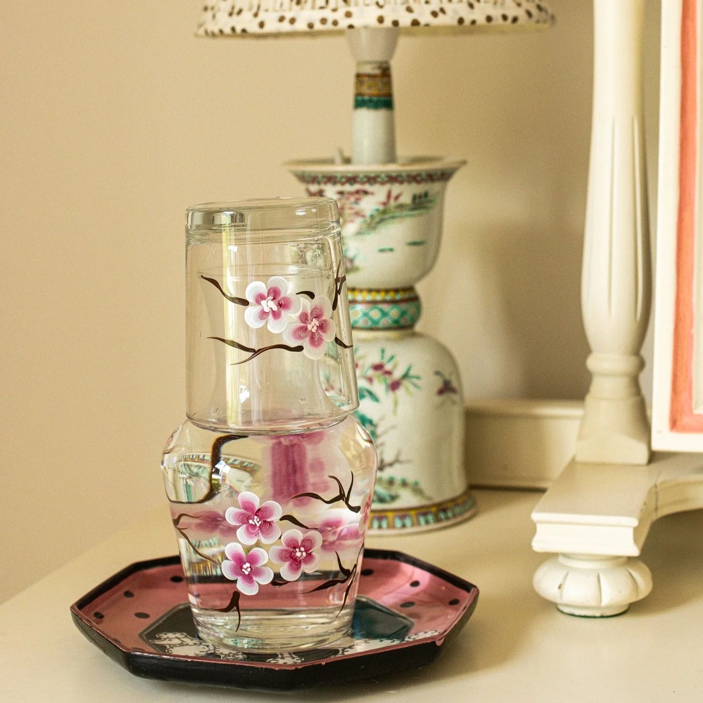 Cherry Blossom Carafe And Tumbler