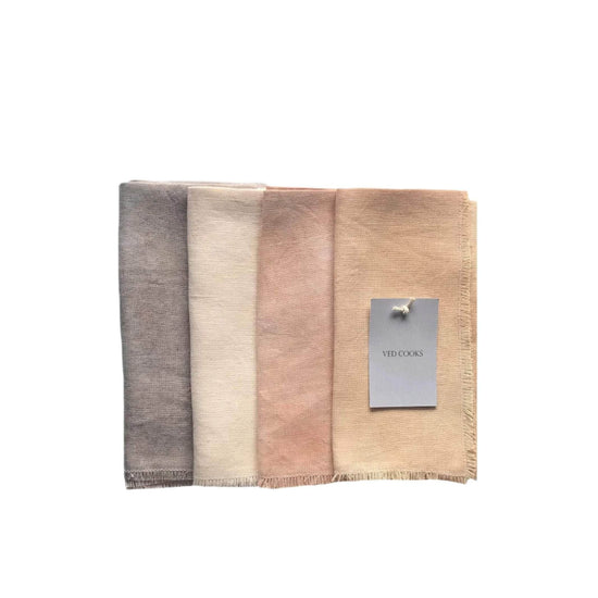 Naturally Dyed Assorted Fresh Napkins - Set of Four