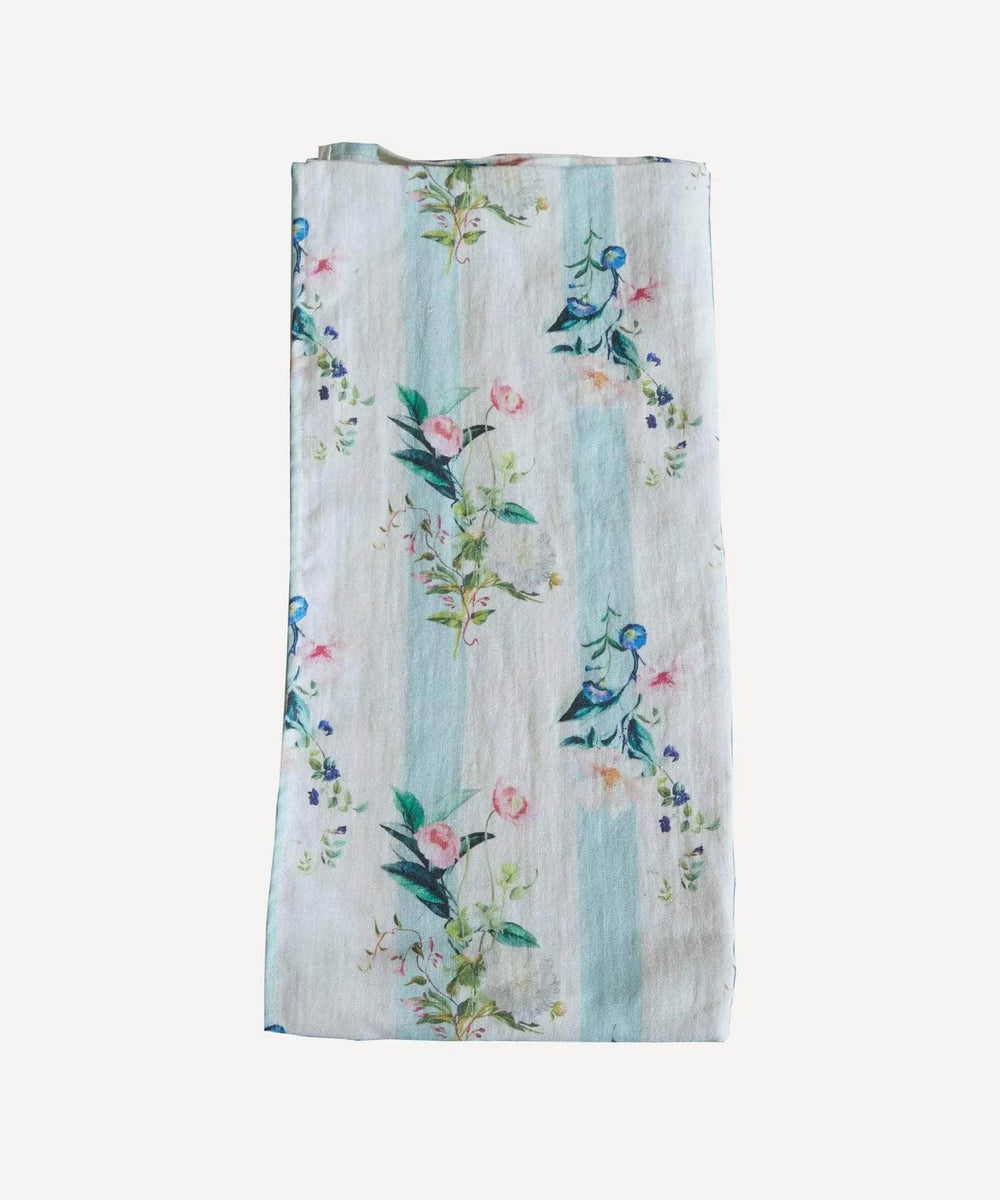 Flora Stripe Linen Runner