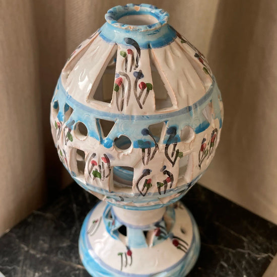 Blue and White Decorative Dome Tea Light Holder