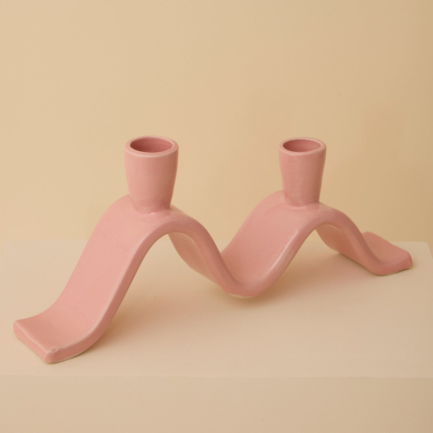 Small Wavy Candelabra - Pink