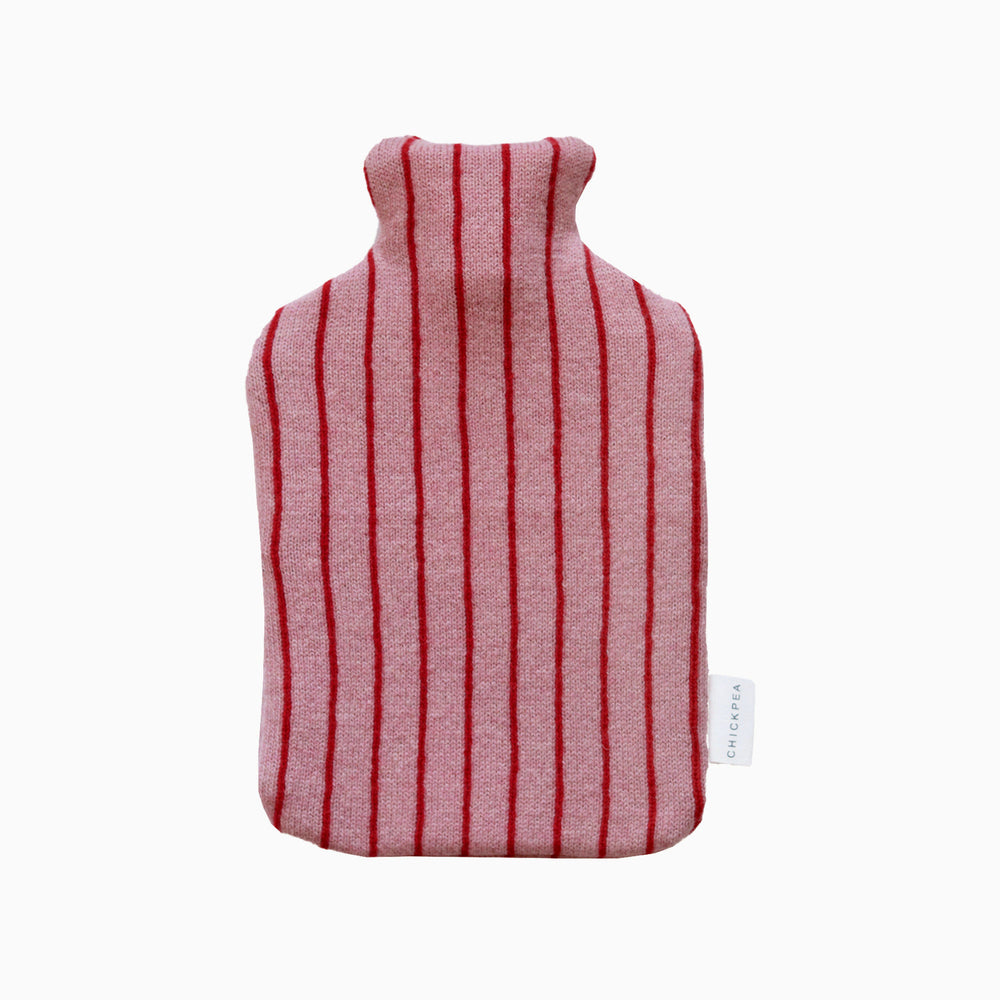 Pink and Red Wide Stripe Hot Water Bottle