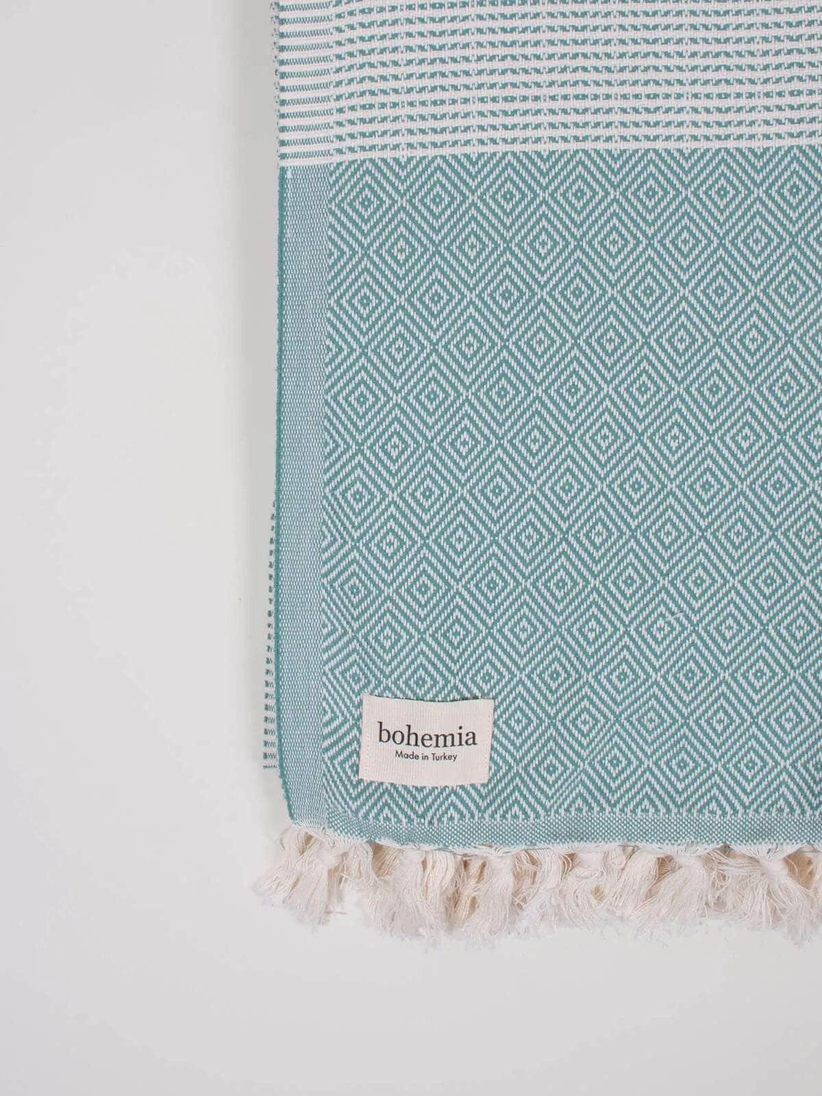 Nordic Dot Hammam Towel - Grey Green