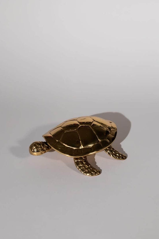 Vintage Brass Turtle Box