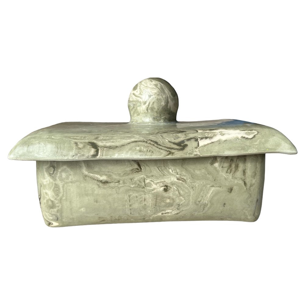 Green Marble Butter Dish