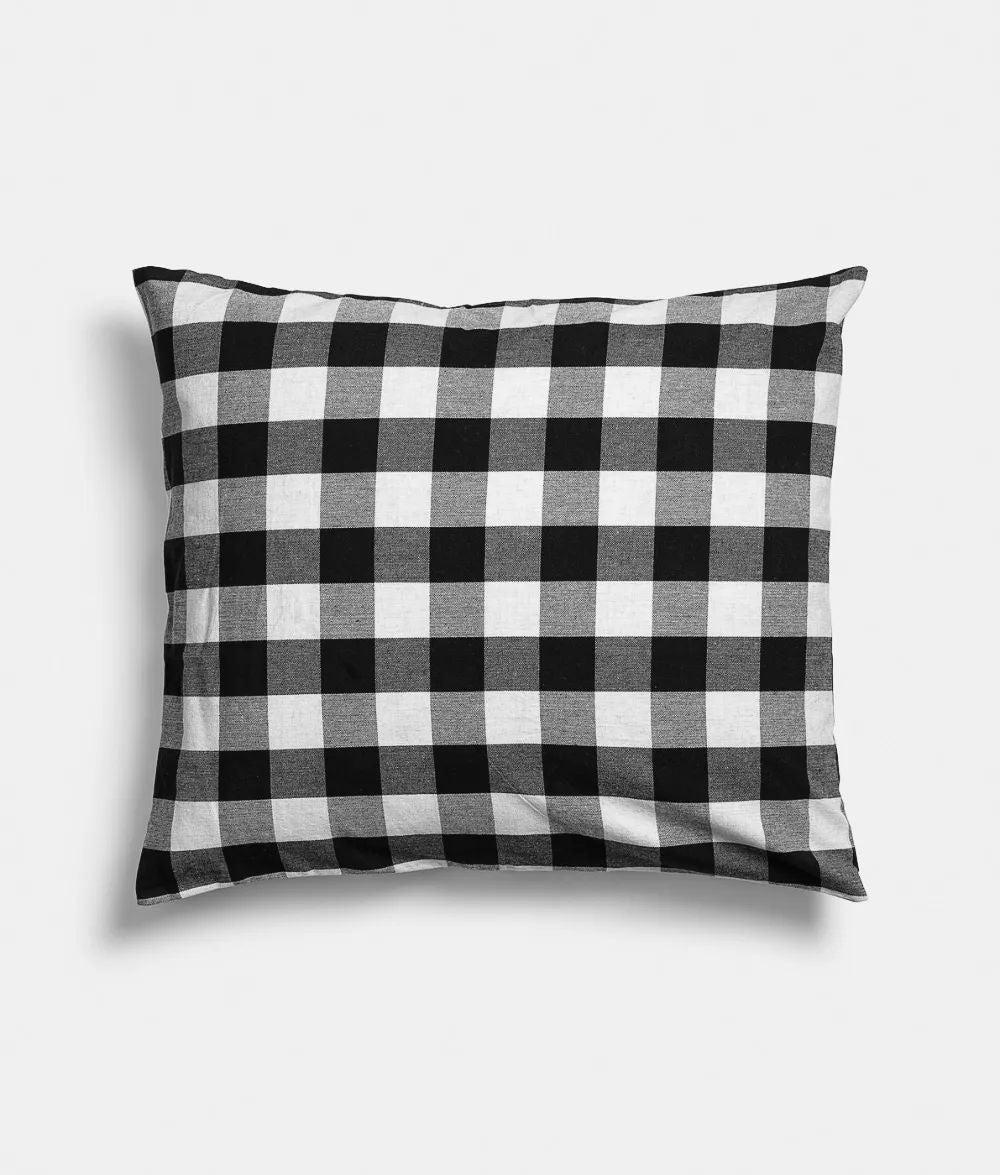 Cushion Cover Checked b/w