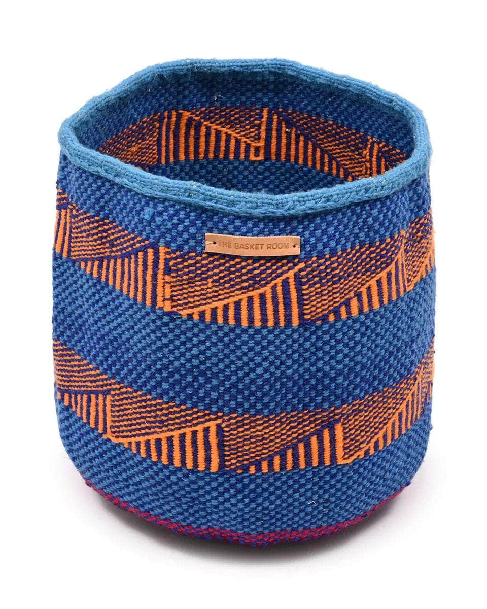 VITA: Large Blue and Orange Wool Basket