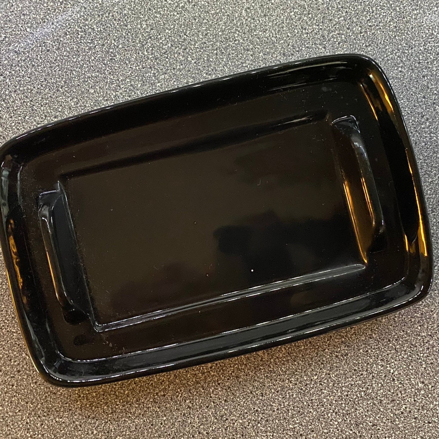 Butter Dish with Jet Black Glaze