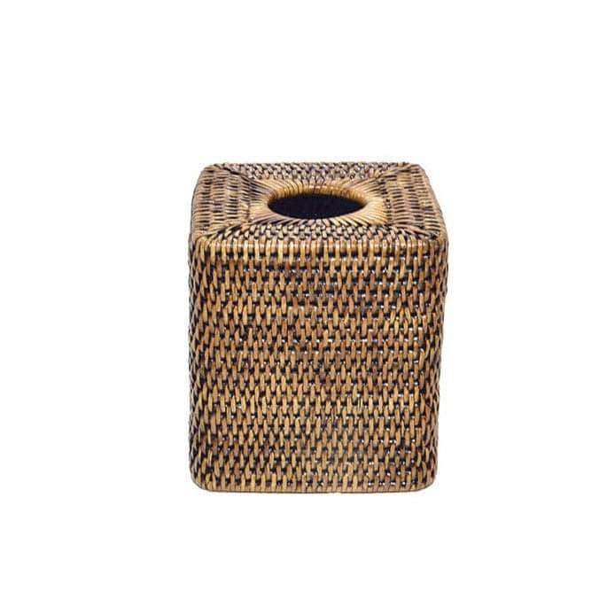 Rattan Tissue Box Cover - Brown