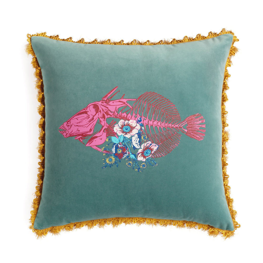 Frida Ochre Velvet Cushion