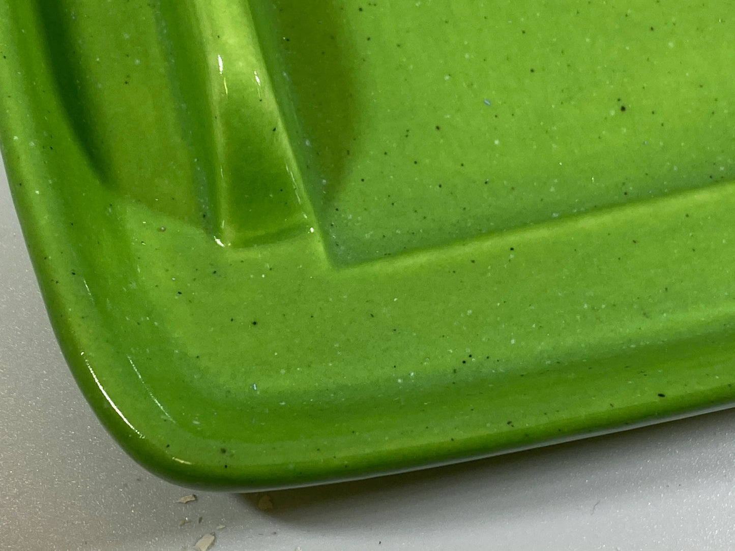 Butter Dish Lime Green Glaze