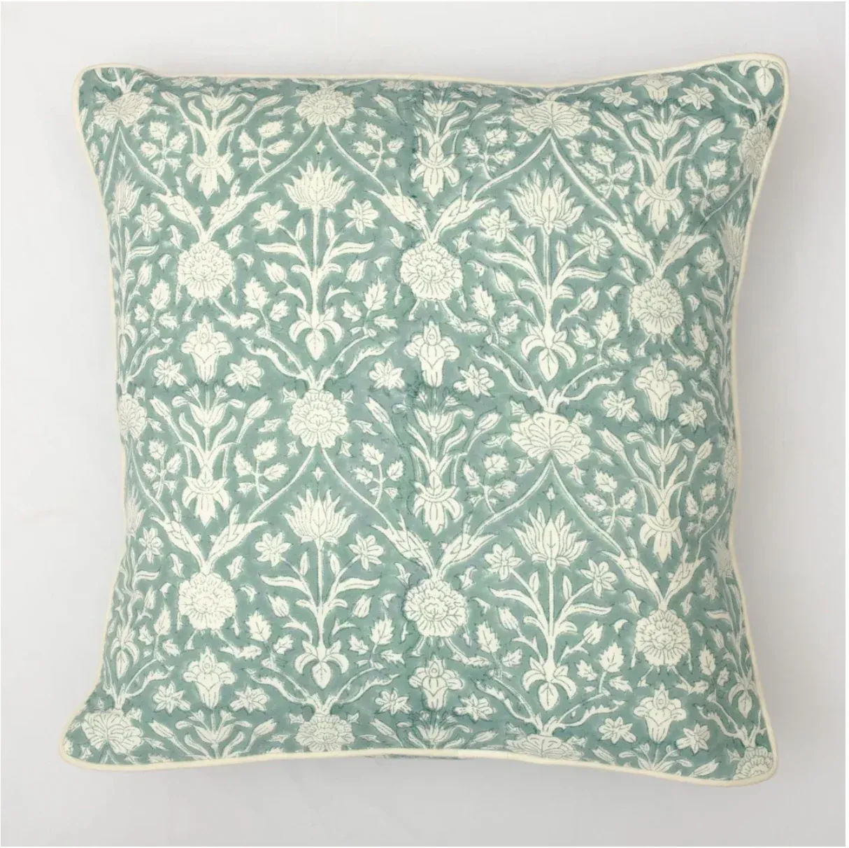 Cushion Cover Indian Garden Block Printed