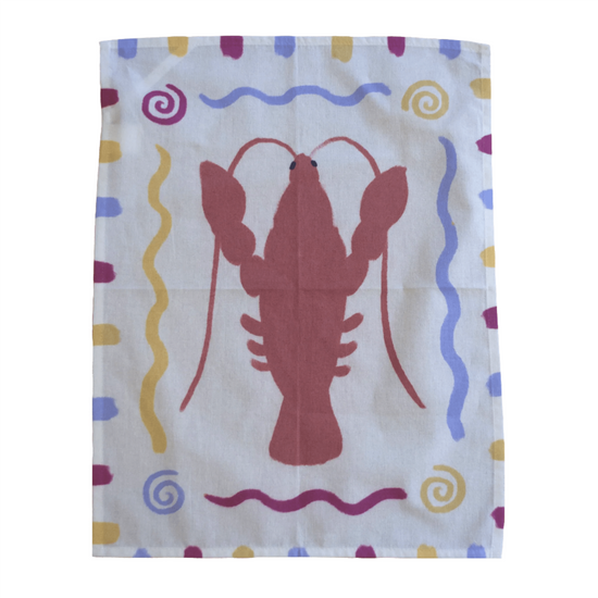 Rainbow Lobster Tea Towel