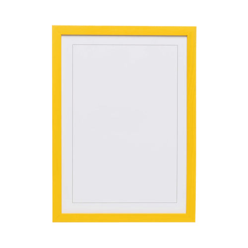 Lemon Yellow Wood Picture Frame