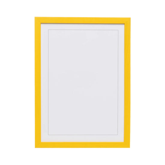 Lemon Yellow Wood Picture Frame