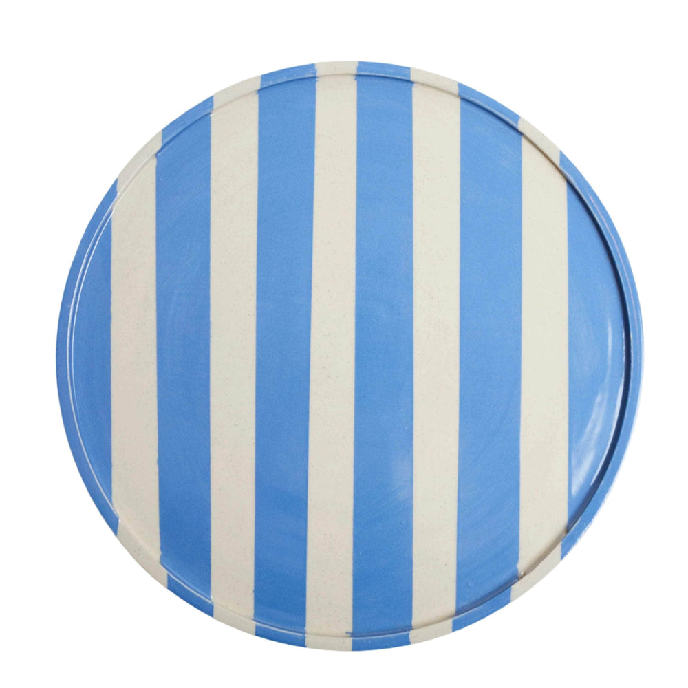 Duci Striped Plate Pale Blue 24cm