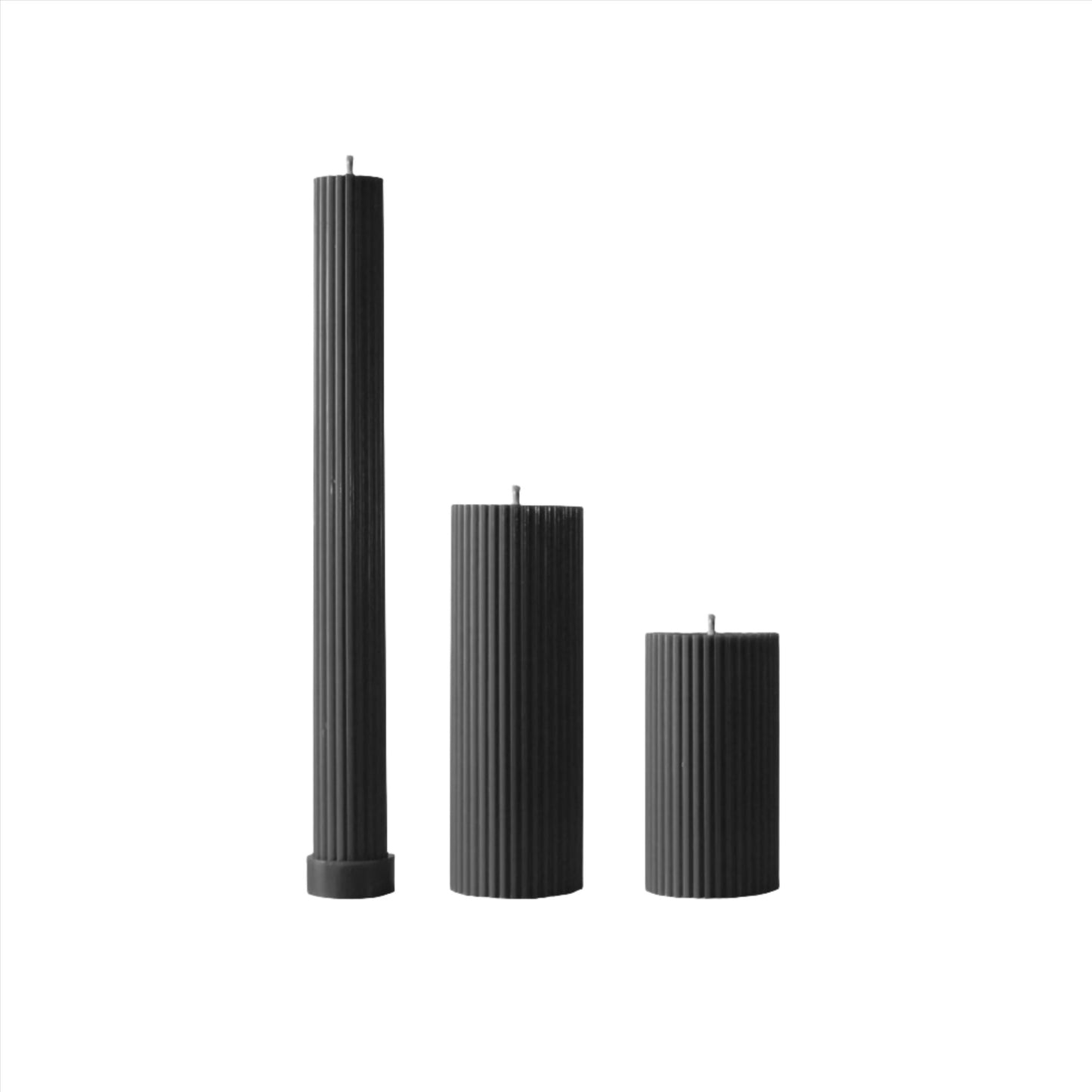 Cylinder Candles - Black