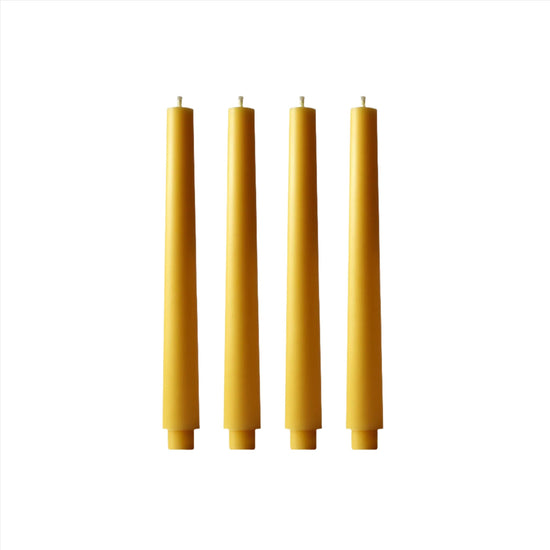 Dinner Pillar Candles - Yellow