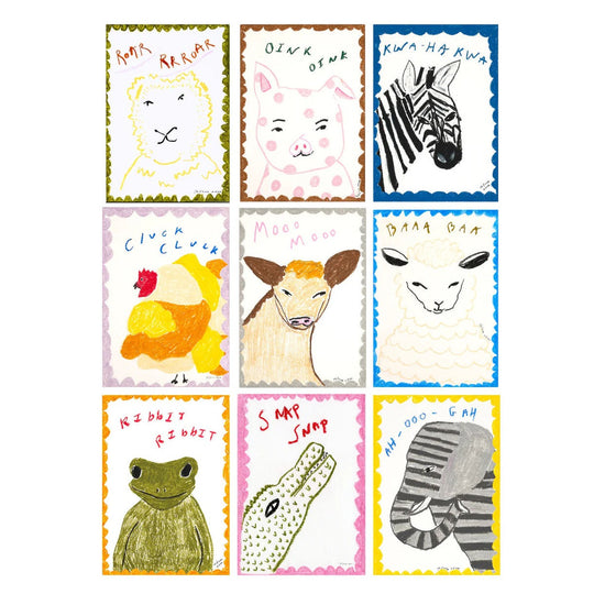 Baby Animal Set of 9 Art Prints