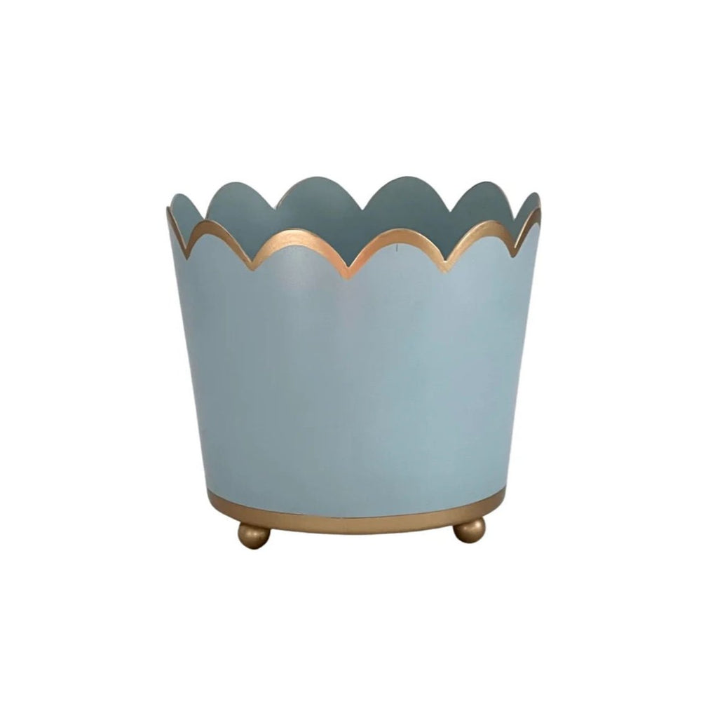 Scalloped Planter Small - Powder Blue