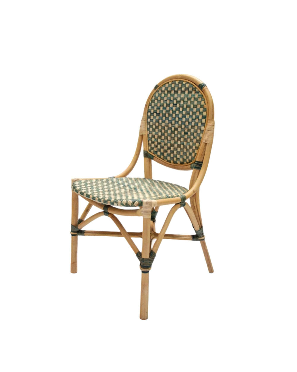 Rattan Dining Chair - Green