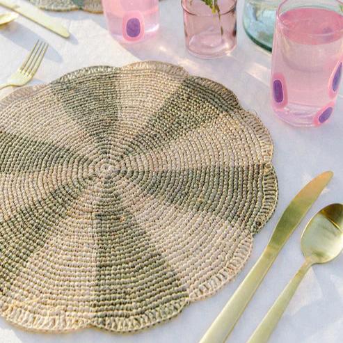 Pinwheel Olive Placemat