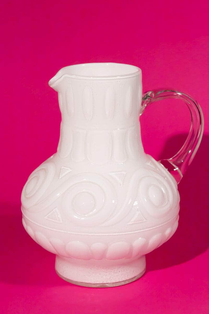 Vintage Italian Opaline Glass Pitcher