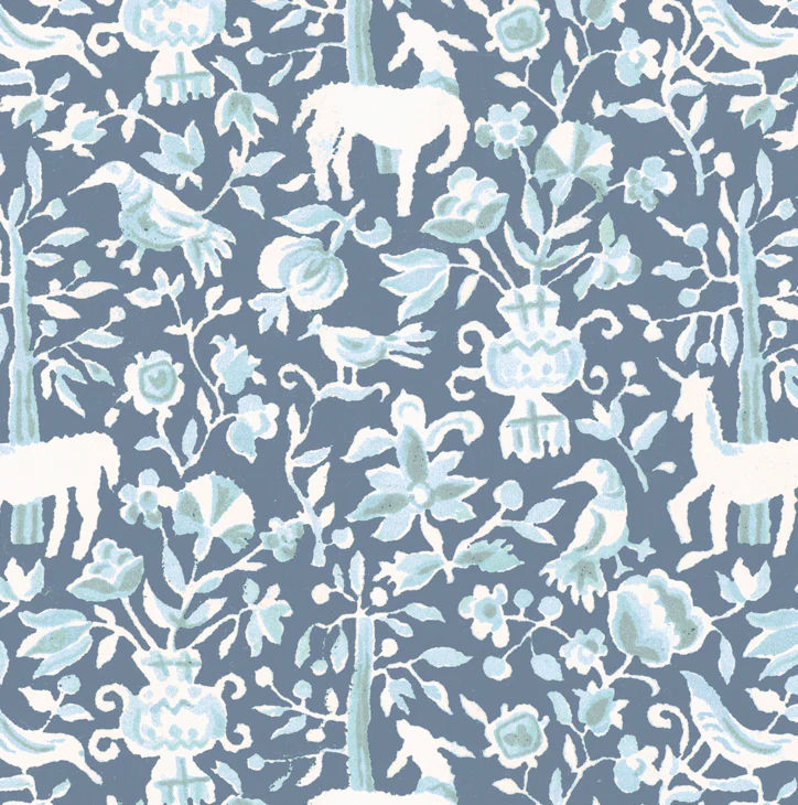 Mon Seul Desir - In Dusty Blues - Wallpaper