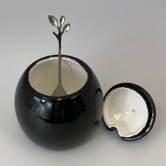 Butter Dish and Sugar Bowl Set - Jet Black Glaze