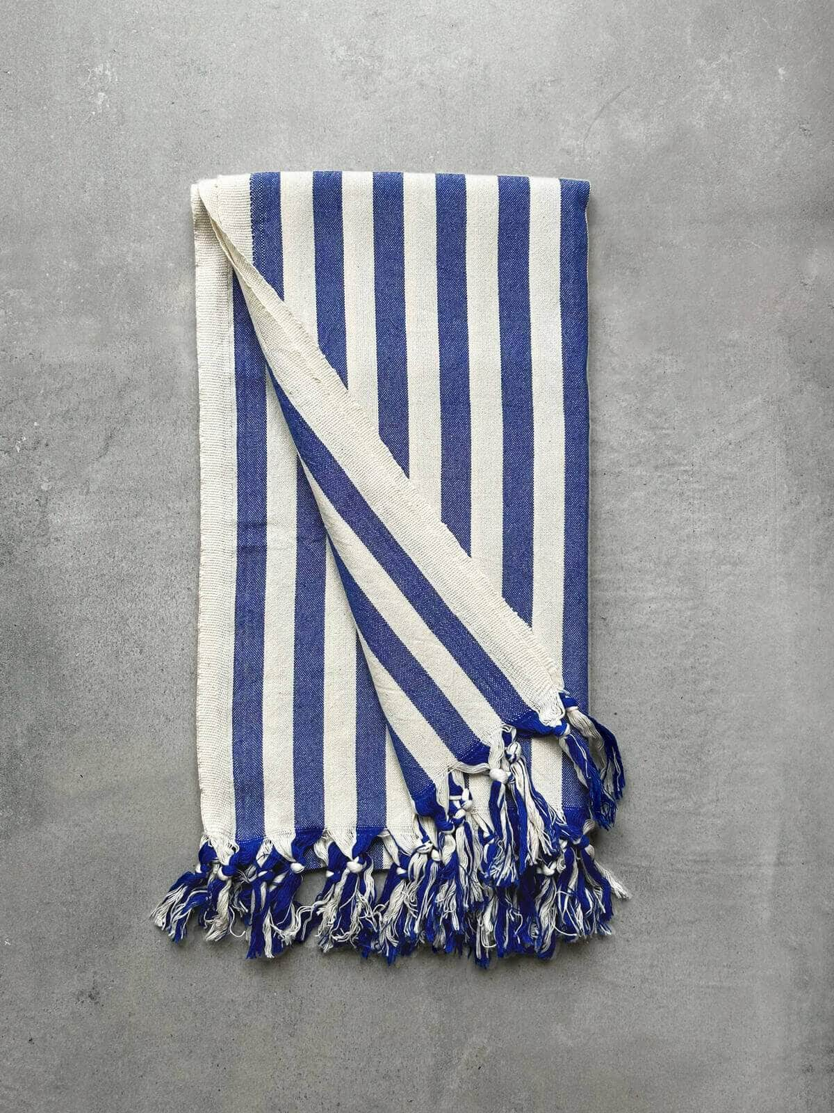 Brighton Stripe Hammam Towel - Blue