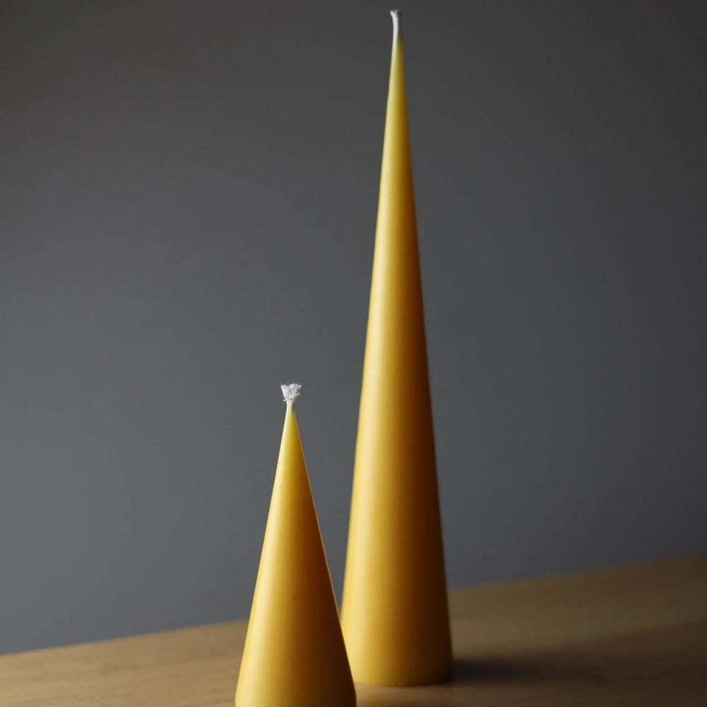 Double Cone Candles - Yellow