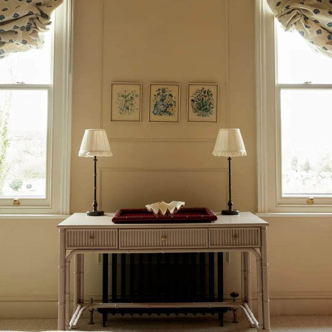 Cream Embroidered Stripe Lampshade