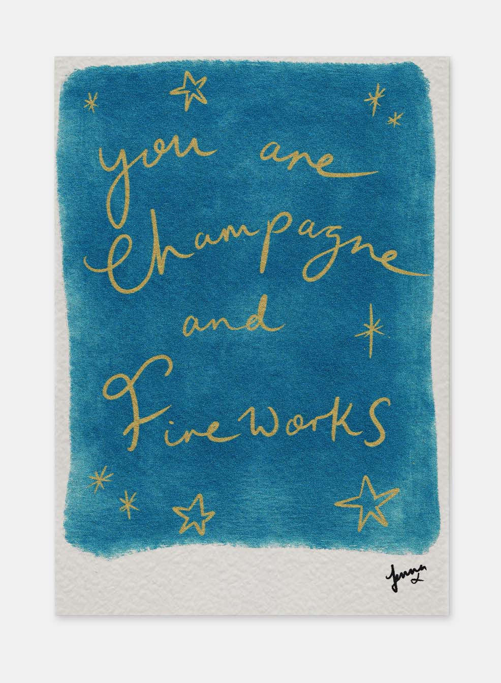 Champagne and Fireworks Greeting Card