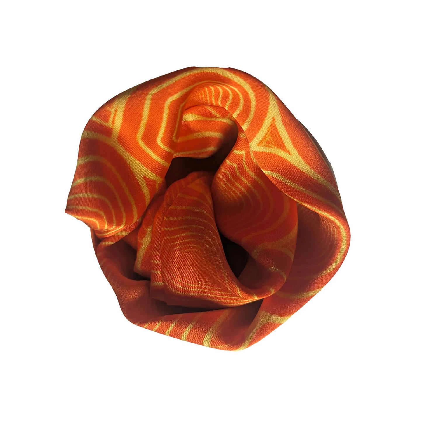 Luxury Silk Pillowcase in Psychedelic Orange