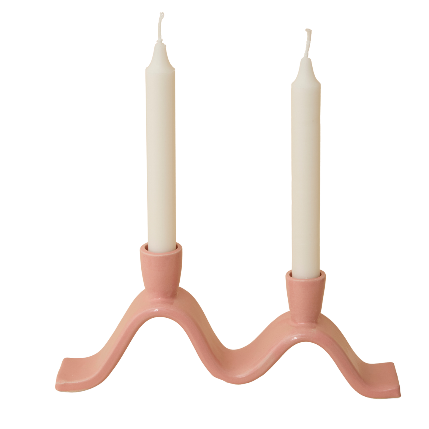 Small Wavy Candelabra - Pink