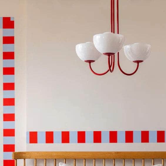 Jam Red 3 Light Dome Ceiling Light