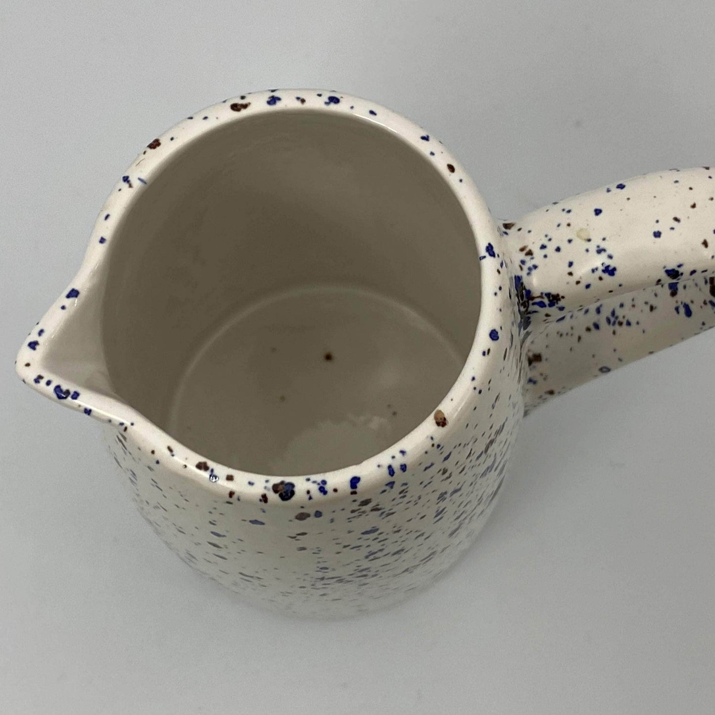 Butter Dish, Sugar Bowl, Milk Jug Set Speckled Blue Glaze