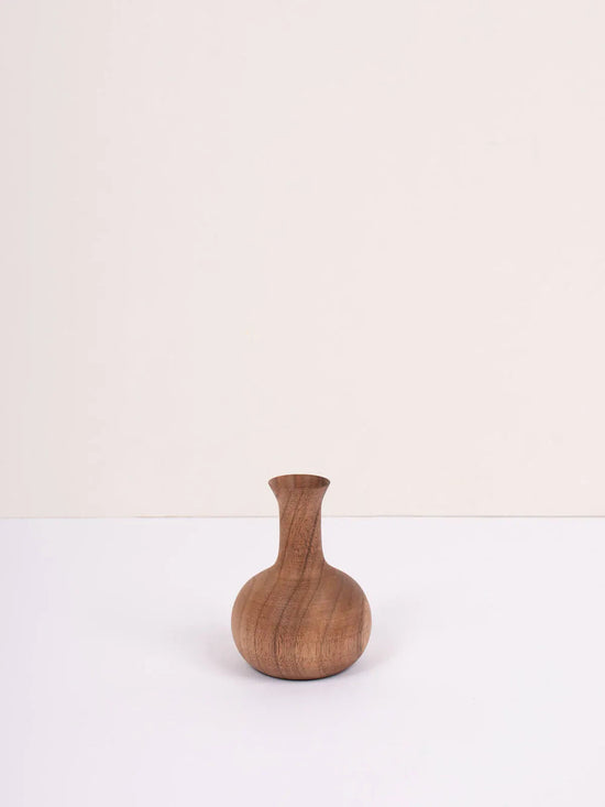 Walnut Wood Mini Vase - Joni