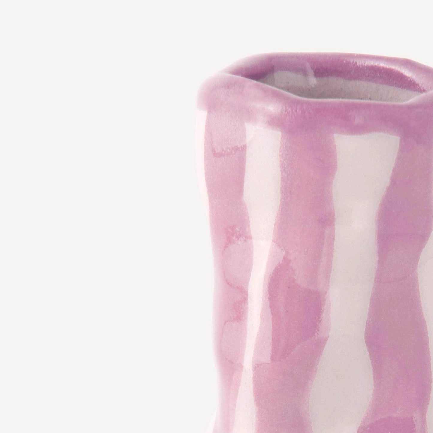 Violet Candy Stripe Candle Holder