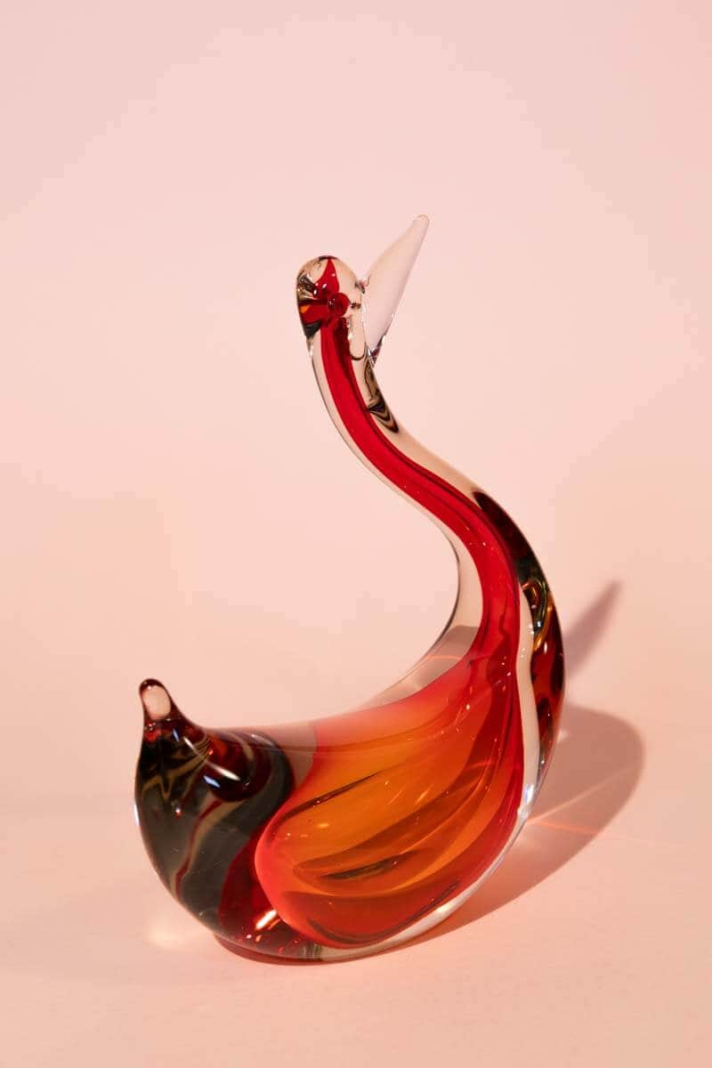 Vintage Murano Glass Swan Statuette