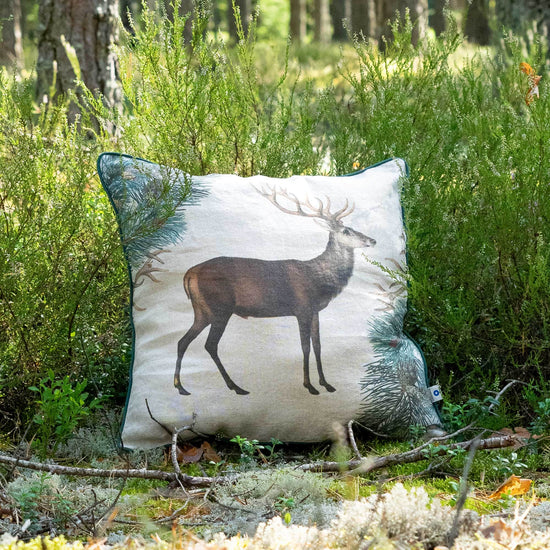 Linen Cushion Cover WILD DEER