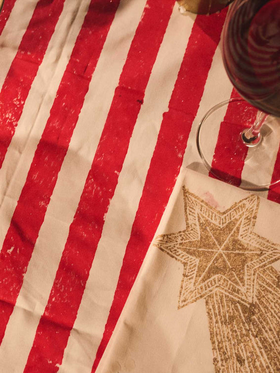 Christmas Stripe Tablecloth