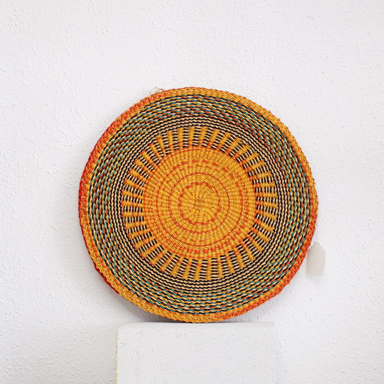 Colourful Placemats from Ghana - Complementary Set of 2 - Yellow Sun