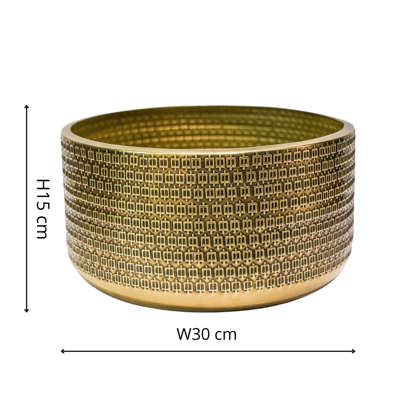 Solis Embossed Bowl Gold