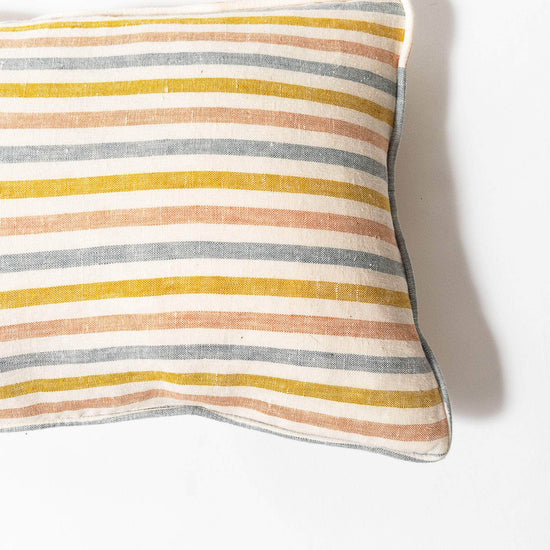 Linen Cushion In Seaside Stripes