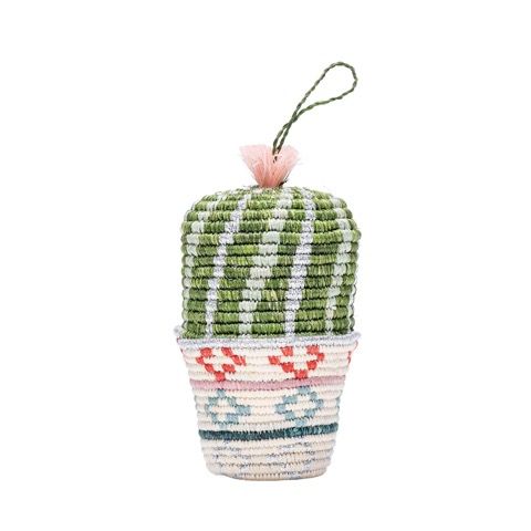 Cactus Planter Holiday Ornament from Rwanda