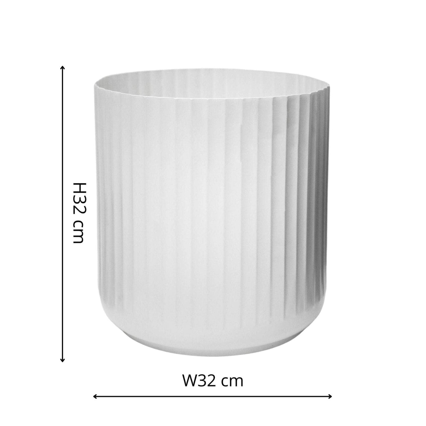 Hudson White Corrugated Planters Set of Two