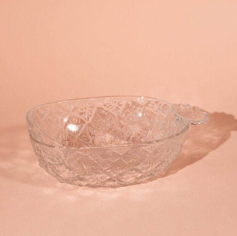 Vintage Italian Pineapple Glass Bowl