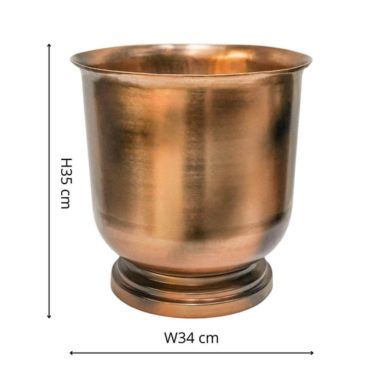 Outdoor Hampton Copper Metal Urn