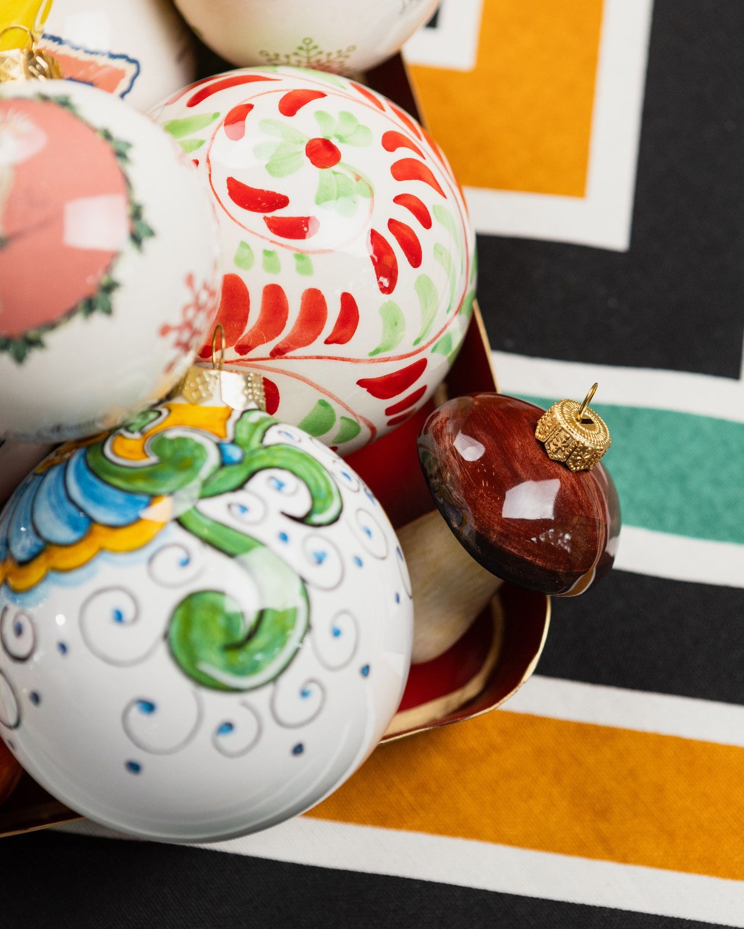 Hand-Painted Christmas Bauble - Festive Ornament